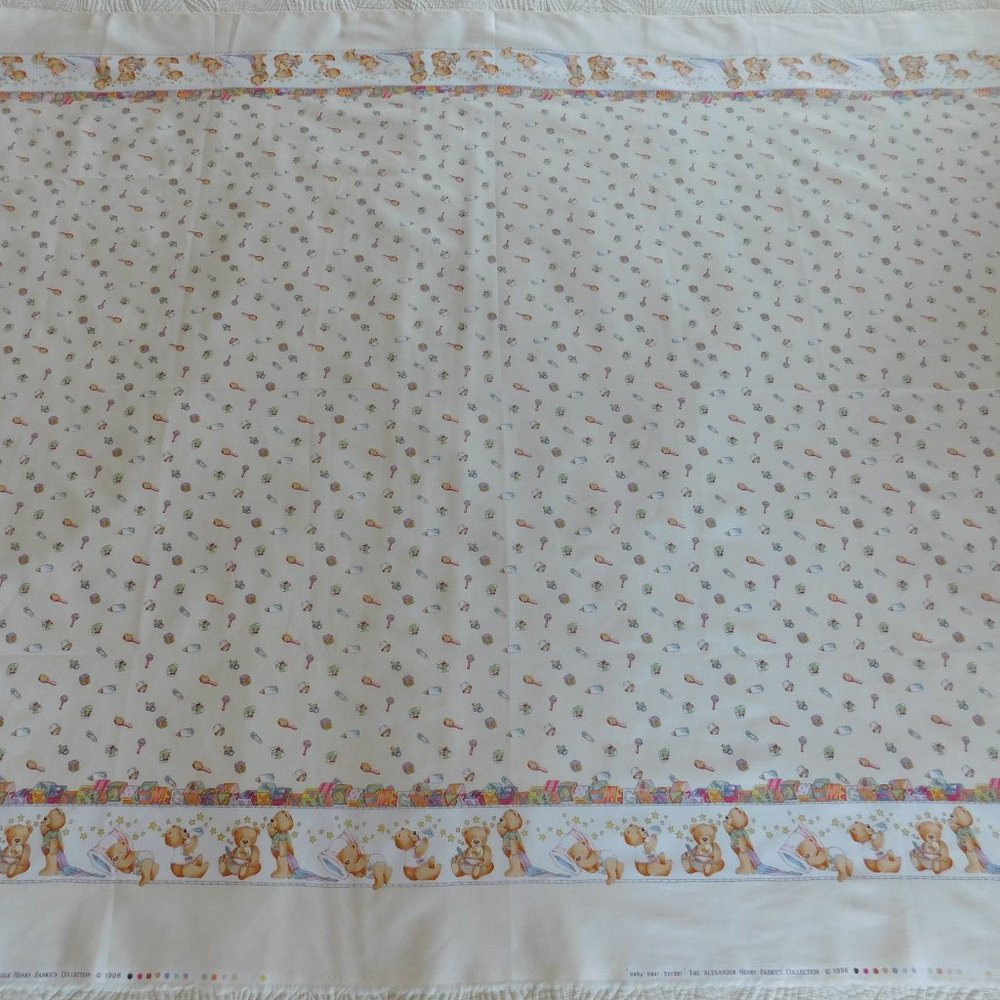 OOP Alexander Henry baby bear border print cotton fabric nursery quilt material - Picture 14 of 16